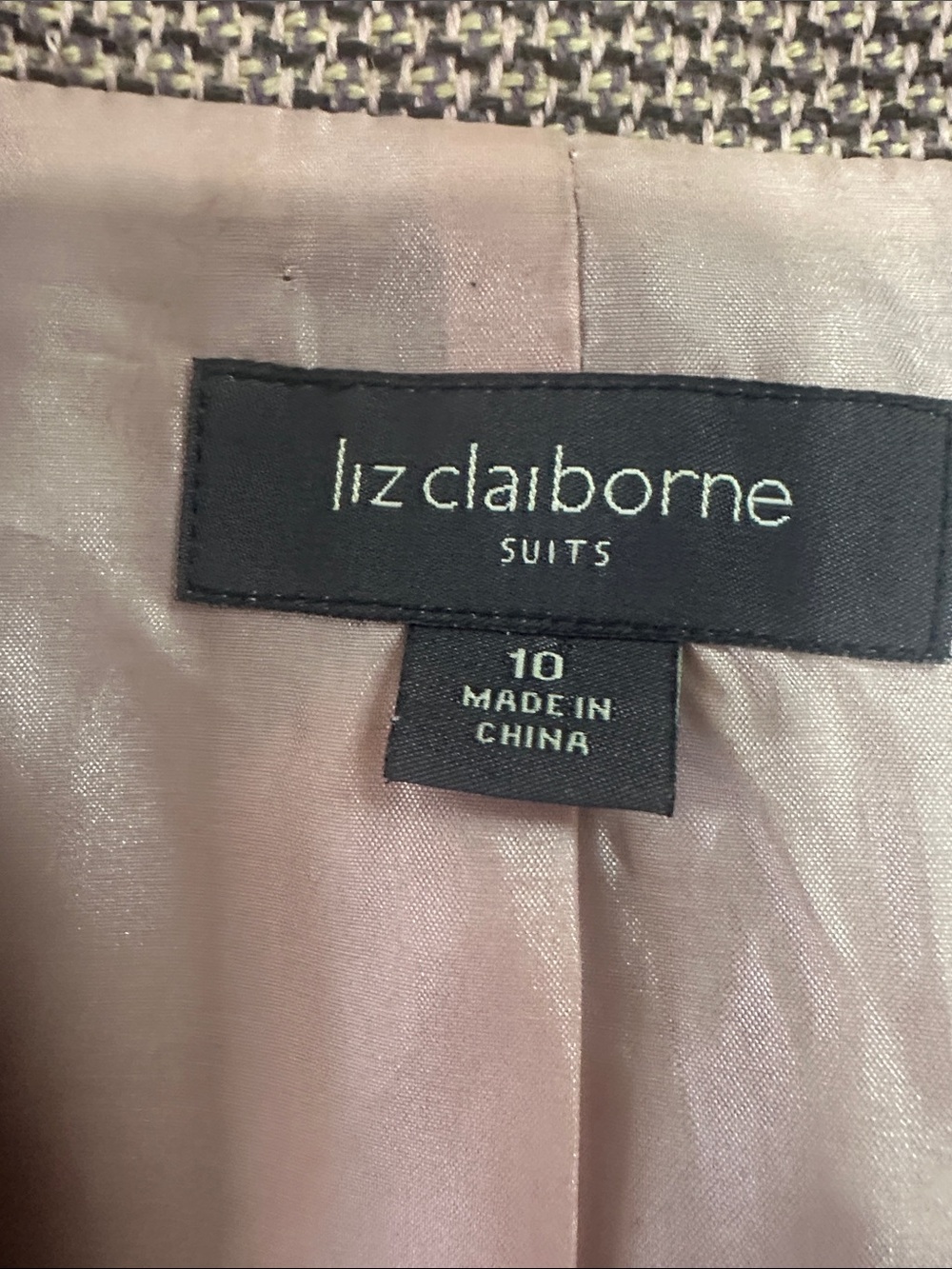 Liz Claiborne Black & White Patterned Tweed Blazer - Picture 2 of 7
